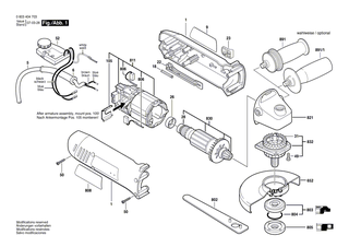BOSCH Netzanschlussleitung EU 2,65m 2 x 0,75mm H05VV-F | Ersatzteile f�r PWS 8-125 CE, PWS 9-125 CE - 1607000387