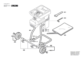 BOSCH Gestell | Ersatzteile f�r AXT 1800, AXT 2200 - 1607000829