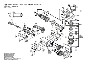 BOSCH Getriebegeh�use | Ersatzteile f�r GWS 2000-180 J, GWS 2000-230 - 1607000930
