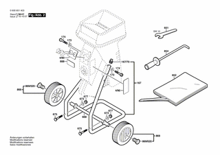 BOSCH Achse | Ersatzteile f�r AXT 1800, AXT 2200 -...