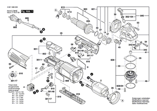 BOSCH Getriebegeh�use | Ersatzteile f�r GWS 17-125 CI, GWS 17-125 CIE - 1607000V40