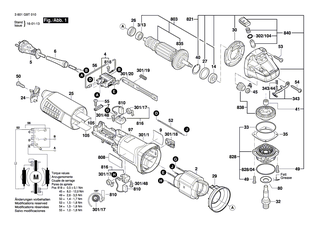 BOSCH Getriebesatz | Ersatzteile f�r GWS 9-115, GWS 9-115 P - 1607000V44