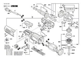 BOSCH Getriebesatz | Ersatzteile f�r GWS 9-115, GWS 9-115 P - 1607000V44