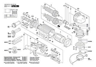 BOSCH Zweilochmutterndreher | Ersatzteile f�r Geradschleifer, GGS 6 - 1607950061