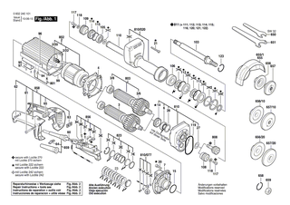 BOSCH Zweilochmutterndreher | Ersatzteile f�r Geradschleifer, GGS 6 - 1607950061
