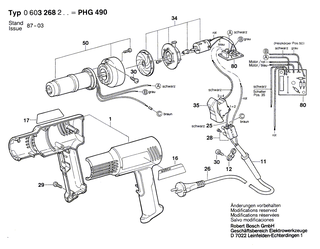 BOSCH Netzanschlussleitung | Ersatzteile f�r GHG 650 LCE, PHG 500 - 1609201493