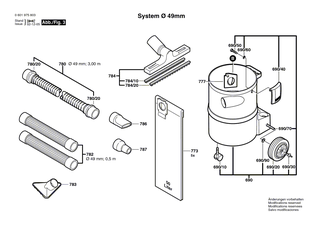BOSCH Rollenachse | Ersatzteile f�r GAS 10-50 RFK, GAS 10-50 RFH - 1609202709