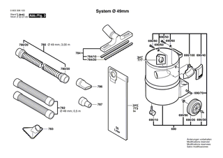 BOSCH Rollenachse | Ersatzteile f�r GAS 10-50 RFK, GAS 10-50 RFH - 1609202709