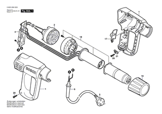 BOSCH Netzanschlussleitung | Ersatzteile f�r PHG 530-2 - 1609203103