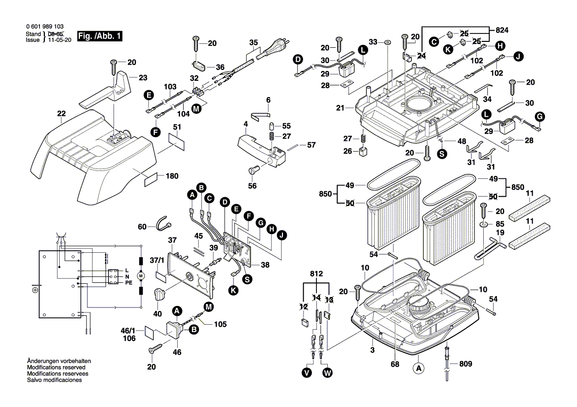 BOSCH Schalterknopf  Ersatzteile für GAS 25 L SFC, GAS 25