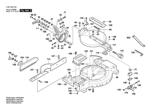BOSCH Lager | Ersatzteile für GCM 10 | 1609203J18