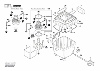 BOSCH Behälter | Ersatzteile für GAS 25 L SFC, GAS 25 - 1609203C82