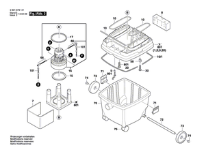 BOSCH Behälter | Ersatzteile für GAS 25 L SFC, GAS 25 - 1609203C82