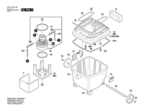 BOSCH Behälter | Ersatzteile für GAS 25 L SFC, GAS 25 - 1609203C82