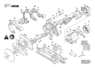 BOSCH Winkelbock | Ersatzteile f�r PKS 55, PKS 55A - 1609203Y57