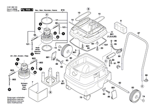 BOSCH Sauggebl�se | Ersatzteile f�r GAS 10-50 RFK, GAS 10-50 RFH - 1609203Z37