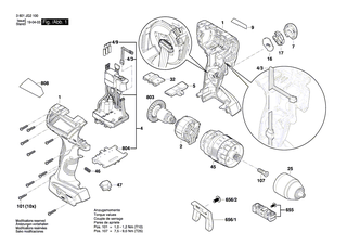 BOSCH Druckfeder | Ersatzteile f�r GSB 18 VE-2LI, GSB 14,4 VE-2LI - 1609280477