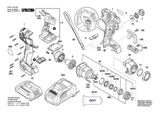 BOSCH Druckfeder | Ersatzteile f�r GSB 18 VE-2LI, GSB 14,4 VE-2LI - 1609280477