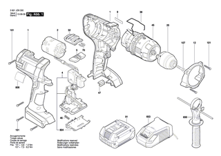 BOSCH Kontakthalter | Ersatzteile f�r GWS 18 V-LI, GGS 18 V-LI - 1609280478