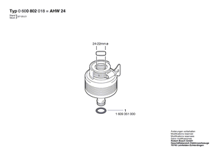 BOSCH O-Ring 11x2,5 MM | Ersatzteile für AHW 1/2, AHW 3/4 - 1609351000