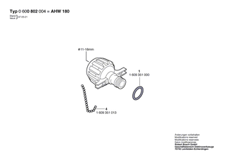 BOSCH O-Ring 11x2,5 MM | Ersatzteile f�r AHW 1/2, AHW 3/4 - 1609351000