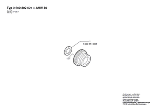 BOSCH Flachdichtung �11x�19x3=1/2 | Ersatzteile f�r AHW 1/2, AHW 100 - 1609351001