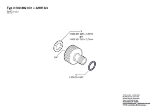 BOSCH Dichtungssatz | Ersatzteile f�r AHW 1/2, AHW 3/4 - 1609351040