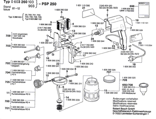 BOSCH Netzanschlussleitung | Ersatzteile f�r PSP 260, PLP 100 - 1609390043
