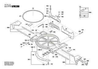 BOSCH Sperrhebel | Ersatzteile f�r GCM 12 GDL, GCM 12 JL - 1609B00245
