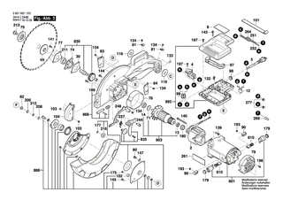 BOSCH Motorgeh�use | Ersatzteile f�r GCM 12 JL - 1609B01713
