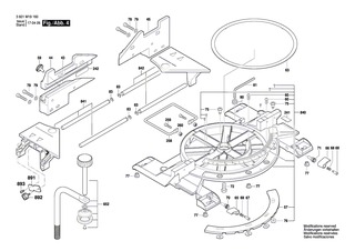 BOSCH Montagesockel | Ersatzteile f�r GCM 8 SJL - 1609B03744
