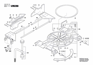 BOSCH Aufgabetisch | Ersatzteile für GCM 8 SJL - 1609B03786
