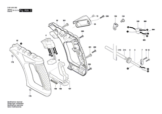 BOSCH Ausl�ser | Ersatzteile f�r GCM 800 SJ, GCM 80 SJ - 1609B04029