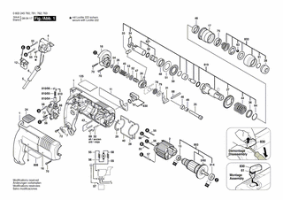 BOSCH Hinweisschild ARBEITSHINWEIS | Ersatzteile f�r PBH...