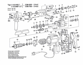 BOSCH Bohrfutterschlssel SG2 | Ersatzteile fr CSB 650-2 RLE | 2607950007