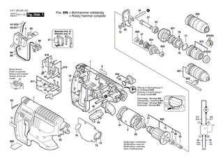 BOSCH Verbindungsleitung L=260 MM ROT | Ersatzteile f�r GBH 24 VRE, GBH 24 VFR - 1614416012