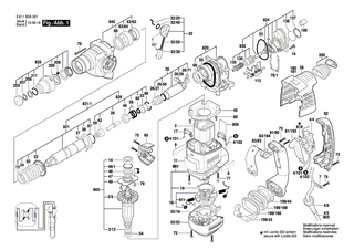 BOSCH Netzanschlussleitung GB 110V 4,15m 2 x 1,0mm H07 RN-F | Ersatzteile f�r GBH 2-24 DSR, GBH 3-28 DRE - 1614460061