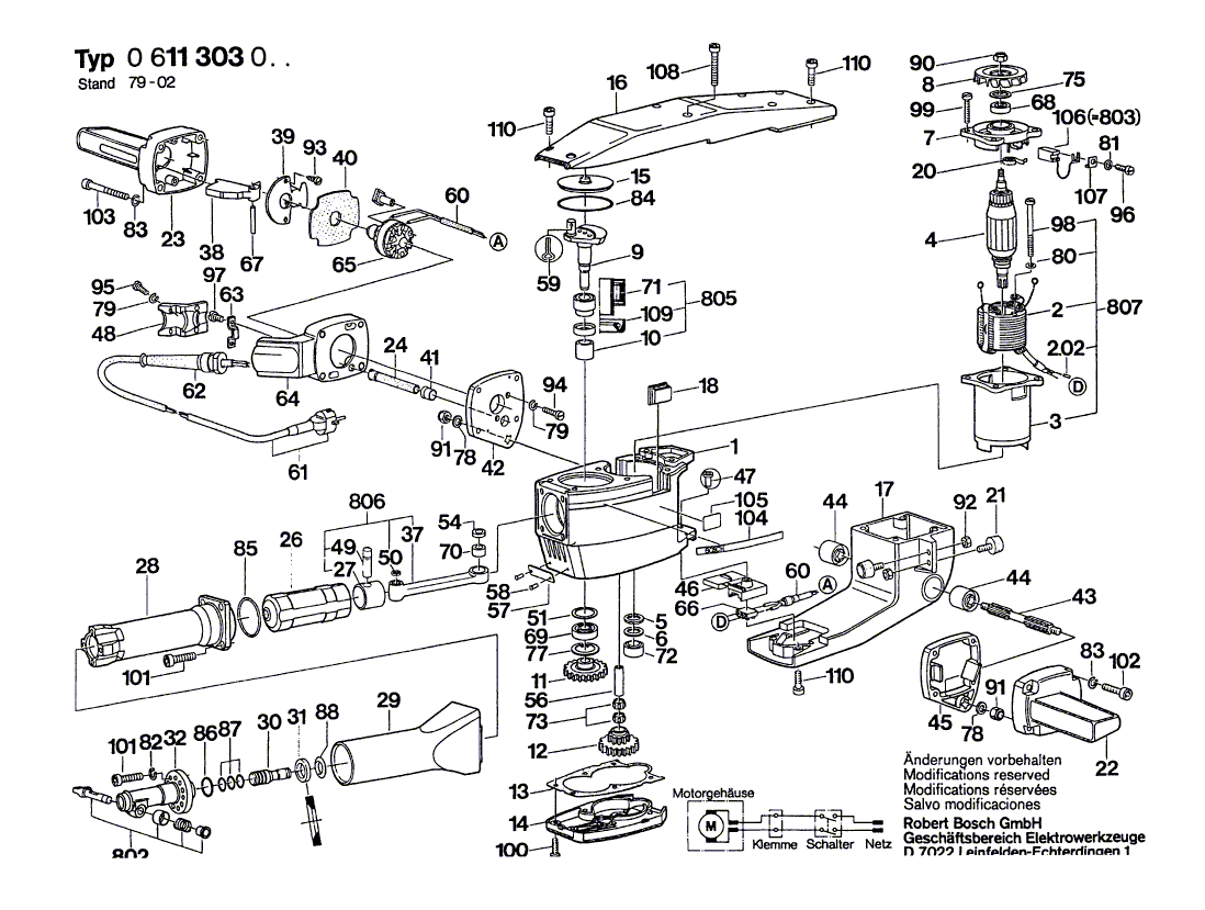 thumbnail image 2 of Genuine Bosch 1615132011 Handle Replacement For Bosch Breaker Hammer 11304 – OEM Part 2 of 12