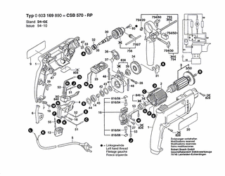 BOSCH Zylinderschraube DIN 84-BM4x30-8.8 | Ersatzteile fr CSB 570 RP | 2910021134