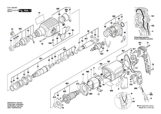 BOSCH Motorgeh�use BLAU | Ersatzteile f�r GBH 2-22 S, GBH 2-22 E - 1617000536