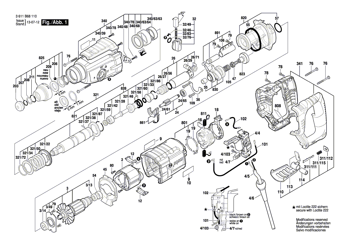 Схема перфоратора бош 2 28 f