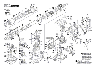 BOSCH Netzanschlussleitung | Ersatzteile fr GBH 5/40 DCE, GBH 38 - 1617000723