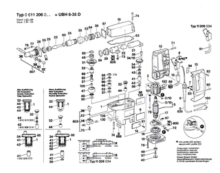 BOSCH Kohleb�rstensatz | Ersatzteile f�r UBH 6/35 D, UBH 6-35 - 1617014108