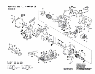 BOSCH Typschild | Ersatzteile für PKS 54 CE | 160111A3H3