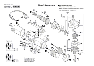 BOSCH Typschild | Ersatzteile f�r GWS 6-115 - 1619P00627