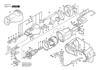 BOSCH Schraube | Ersatzteile f�r GSA 24 VE, GSA 18 VE - 1619P01491