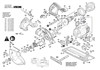 BOSCH R�ckhalteblech | Ersatzteile f�r GKS 85, GKS 85 G - 1619P01629
