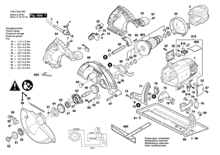 BOSCH Spanngriff | Ersatzteile f�r GKS 85, GKS 9 - 1619P01636