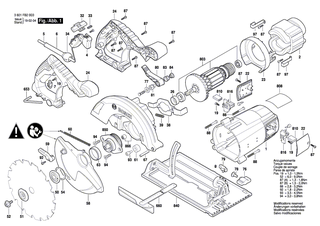 BOSCH Spanngriff | Ersatzteile f�r GKS 85, GKS 9 - 1619P01636