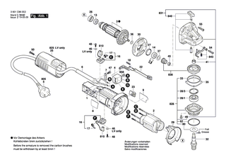 BOSCH Netzanschlussleitung BR 2,65m 2 x 0,75mm H05 VV-F | Ersatzteile f�r GWS 7-115 ET - 1619P01962